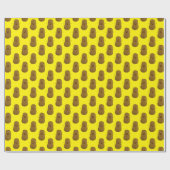 Papier Cadeau Patate Douce Joyeuse Jaune Clair (Plat)