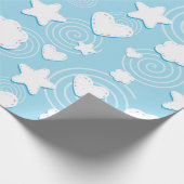 Papier Cadeau Patch 3D Coeurs Et Étoiles (Coin)