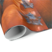 Papier Cadeau Patch Citrouille de Thanksgiving (Coin rond)