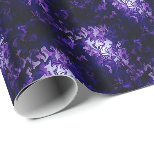 Papier Cadeau Patch de chou pourpre... (Coin rond)