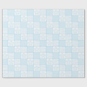 Papier Cadeau Patchwork bleu (Plat)