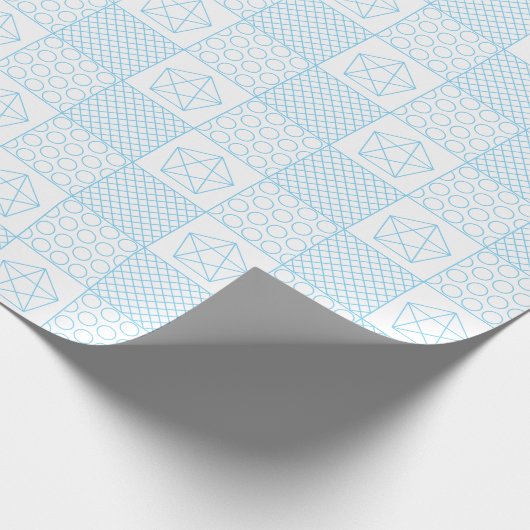 Papier Cadeau Patchwork bleu (Coin)