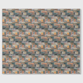 Papier Cadeau Patchwork collage mixage, surface composée motif i (Plat)