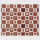 Papier Cadeau patchwork coloré (Plat)