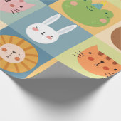 Papier Cadeau Patchwork d'animaux mignons (Coin)