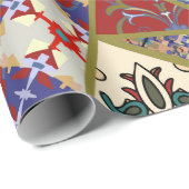 Papier Cadeau patchwork de carreaux d'origine espagnole Abstrait (Coin rond)