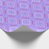 Papier Cadeau Patchwork de contrôle de diamant - Lilac Blue 1 (Coin)