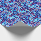 Papier Cadeau Patchwork de Noël Mixte Rétro (Coin)