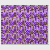 Papier Cadeau Patchwork de Noël Mixte Rétro (Plat)