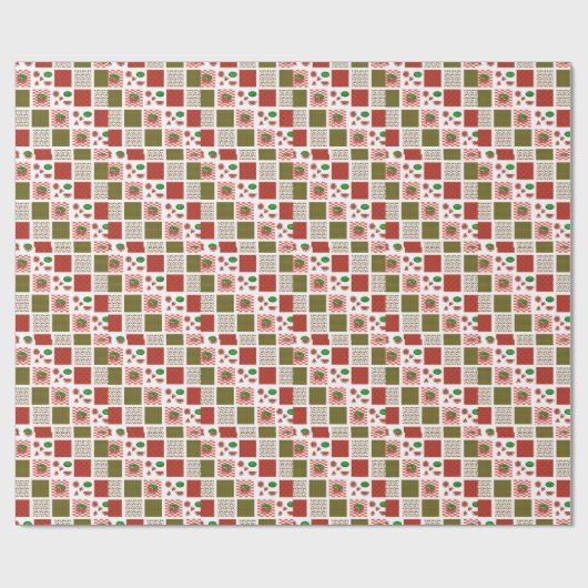 Papier Cadeau Patchwork de pastèque (Plat)