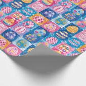Papier Cadeau Patchwork d'oeufs de Pâques : Art de Vacances colo (Coin)