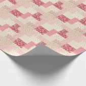 Papier Cadeau Patchwork Floral : Ornements dessinés à la main. (Coin)