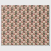 Papier Cadeau Patchwork floral rustique sans couture (Plat)