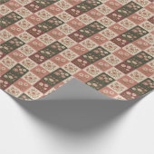 Papier Cadeau Patchwork floral rustique sans couture (Coin)