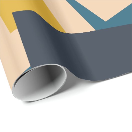 Papier Cadeau Patchwork géométrique moderne rétro Abstrait (Coin rond)