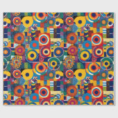 Papier Cadeau Patchwork géométrique vibre Cadeaux afro-américain (Plat)