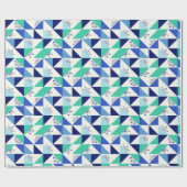 Papier Cadeau Patchwork Géométriques Snowflakes - Arrière - plan (Plat)