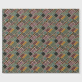 Papier Cadeau Patchwork indien : Imitation Toile Texturée. (Plat)