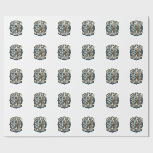 Papier Cadeau Patchwork Jésus Foi Patchwork Jésus  (Plat)