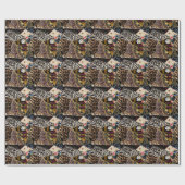 Papier Cadeau Patchwork Leopard : Ethnic Lining Design. (Plat)