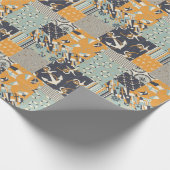 Papier Cadeau Patchwork nautique (Coin)