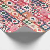 Papier Cadeau Patchwork Noël Multicolore (Coin)