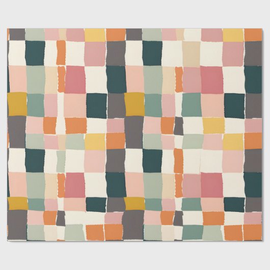 Papier Cadeau Patchwork Pastels (Plat)