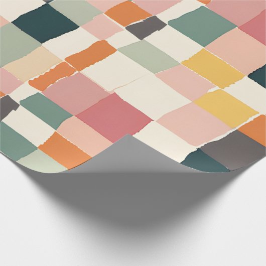 Papier Cadeau Patchwork Pastels (Coin)