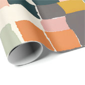 Papier Cadeau Patchwork Pastels (Coin rond)