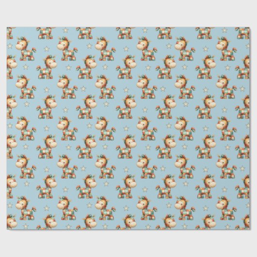 Papier Cadeau Patchwork Pony Anniversaire Giddy-Up (Plat)
