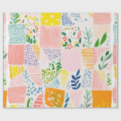 Papier Cadeau Patchwork Prépa Pastel (Plat)