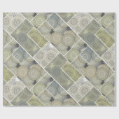 Papier Cadeau Patchwork quilt céramique cercles carreaux mandala (Plat)