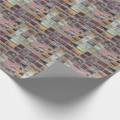 Papier Cadeau Patchwork Quilt Collage Impression transparente. (Coin)