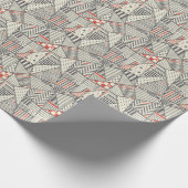 Papier Cadeau Patchwork rétro : Conception géométrique Abstraite (Coin)