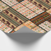 Papier Cadeau Patchwork seamless african ornamental pattern text (Coin)