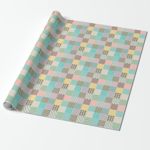 Papier Cadeau Patchwork vintage : Arrière - plan sans couture te