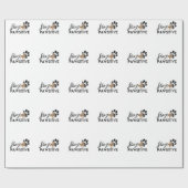 Papier Cadeau Pâtes de chien mignonnes rester Secourt provocatri (Plat)