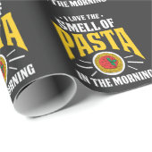 Papier Cadeau Pâtes italiennes Spaghetti Noodles gourmands (Coin rond)