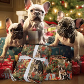 Papier Cadeau Pâtes & Présentations French Bulldog Noël