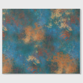 Papier Cadeau Patina Copper Distressed Turquoise  (Plat)