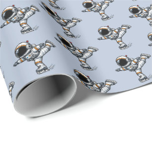 Papier Cadeau Patinage Artistique Astronaute