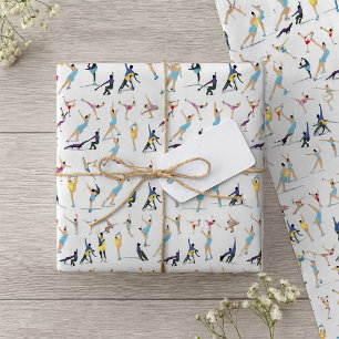 Papier Cadeau Patinage artistique coloré Patinage sur glace en m