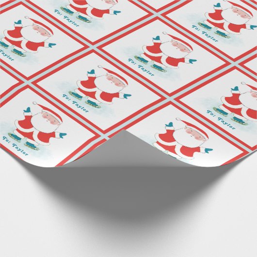 Papier Cadeau Patinage sur glace Cadeau de Noël (Coin)
