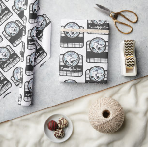 Papier Cadeau Patinage sur glace moderne et mignon personnalisé