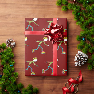 Papier Cadeau Patineur en ligne Stickman