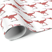 Papier Cadeau Patineur T-rex (Coin rond)