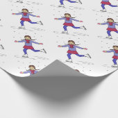 Papier Cadeau Patineuse sur glace (Coin)