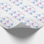 Papier Cadeau Patins à glace bleus et violets (Coin)
