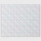 Papier Cadeau Patins à glace rose et aqua Noël hiver (Plat)