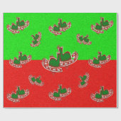 Papier Cadeau Patins de Noël - (Plat)